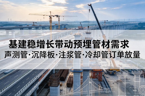 逊克基建稳增长带动预埋监测管材需求，声测管、沉降板、注浆管订单持续放量